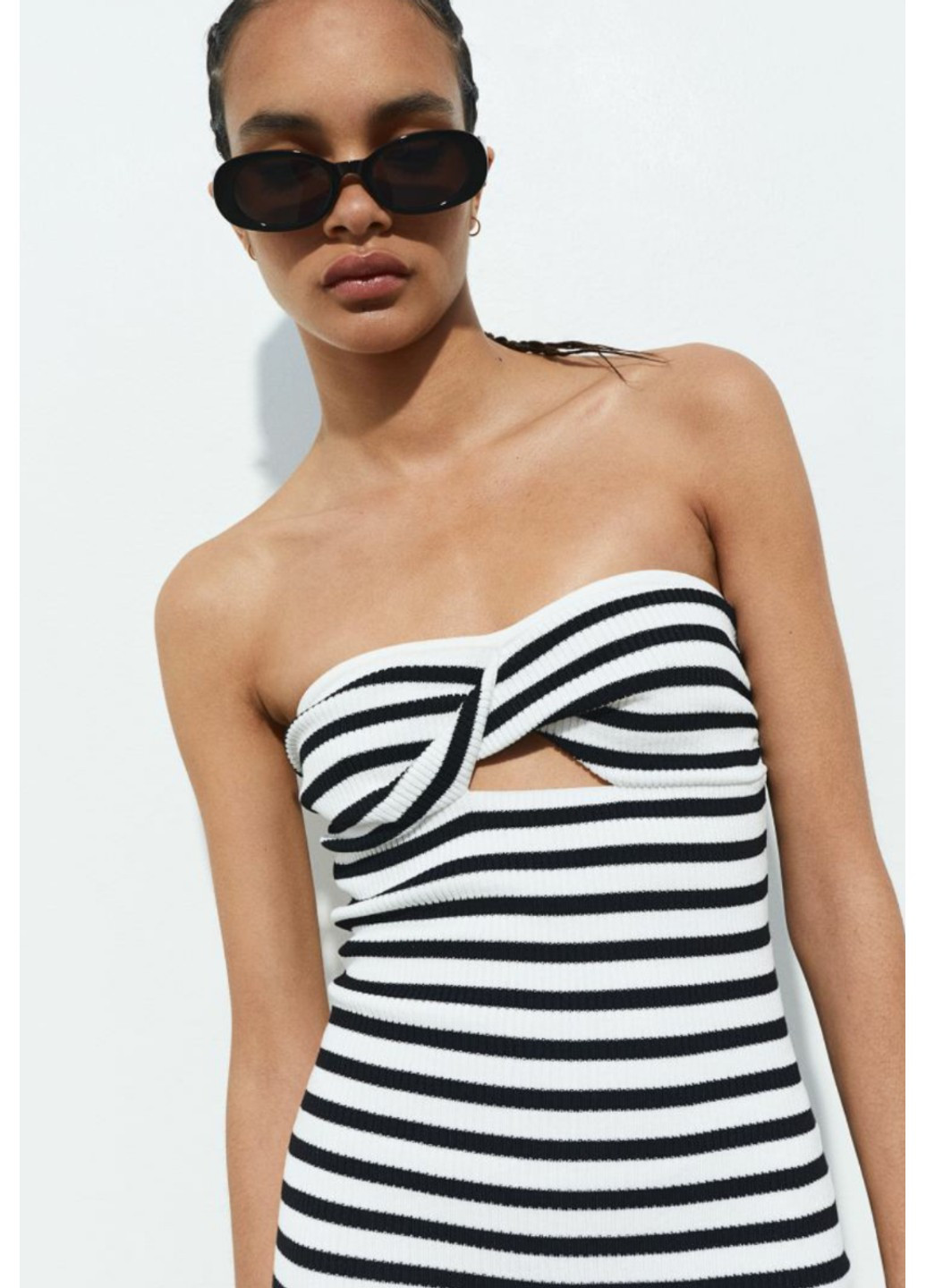 Белое повседневный женское платье н&м (55930) xs белое H&M