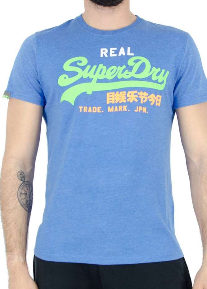 Блакитна футболка Superdry