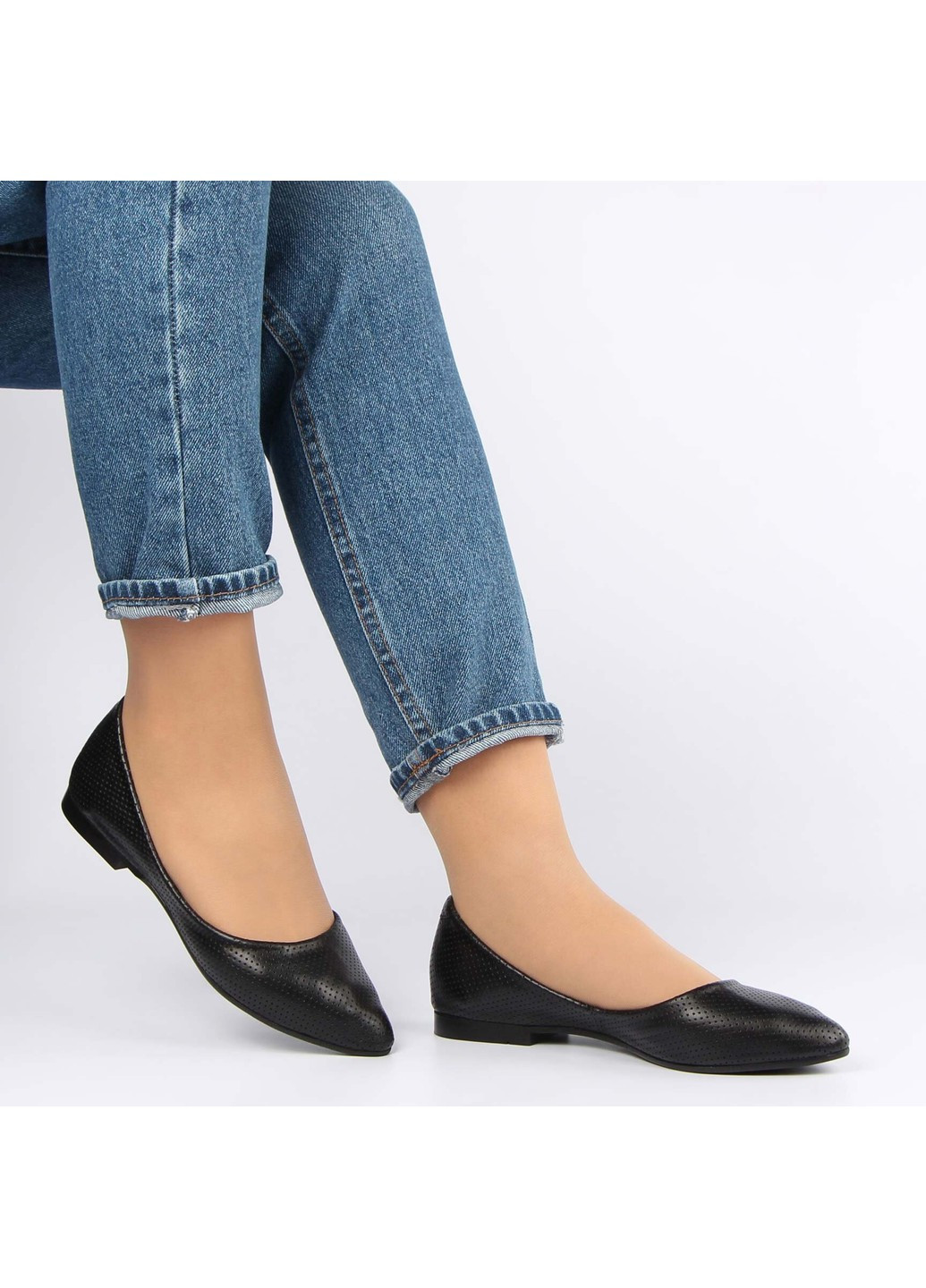 Женские женские балетки 196047 Buts | чёрные натуральная кожа (258412253)
