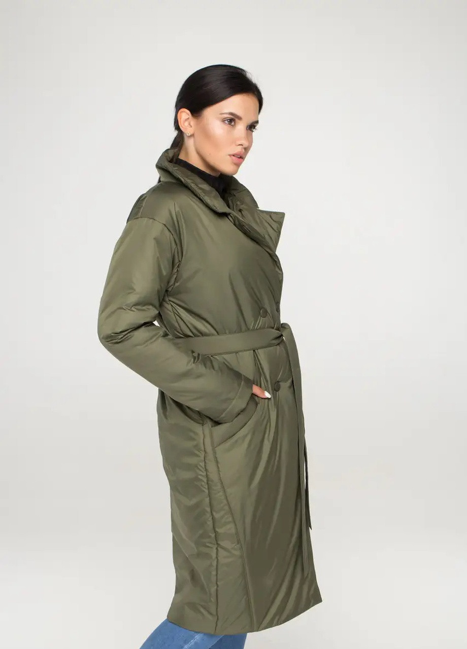 Оливкова (хакі) демісезонна куртки стьобані жіночі демісезонні SK