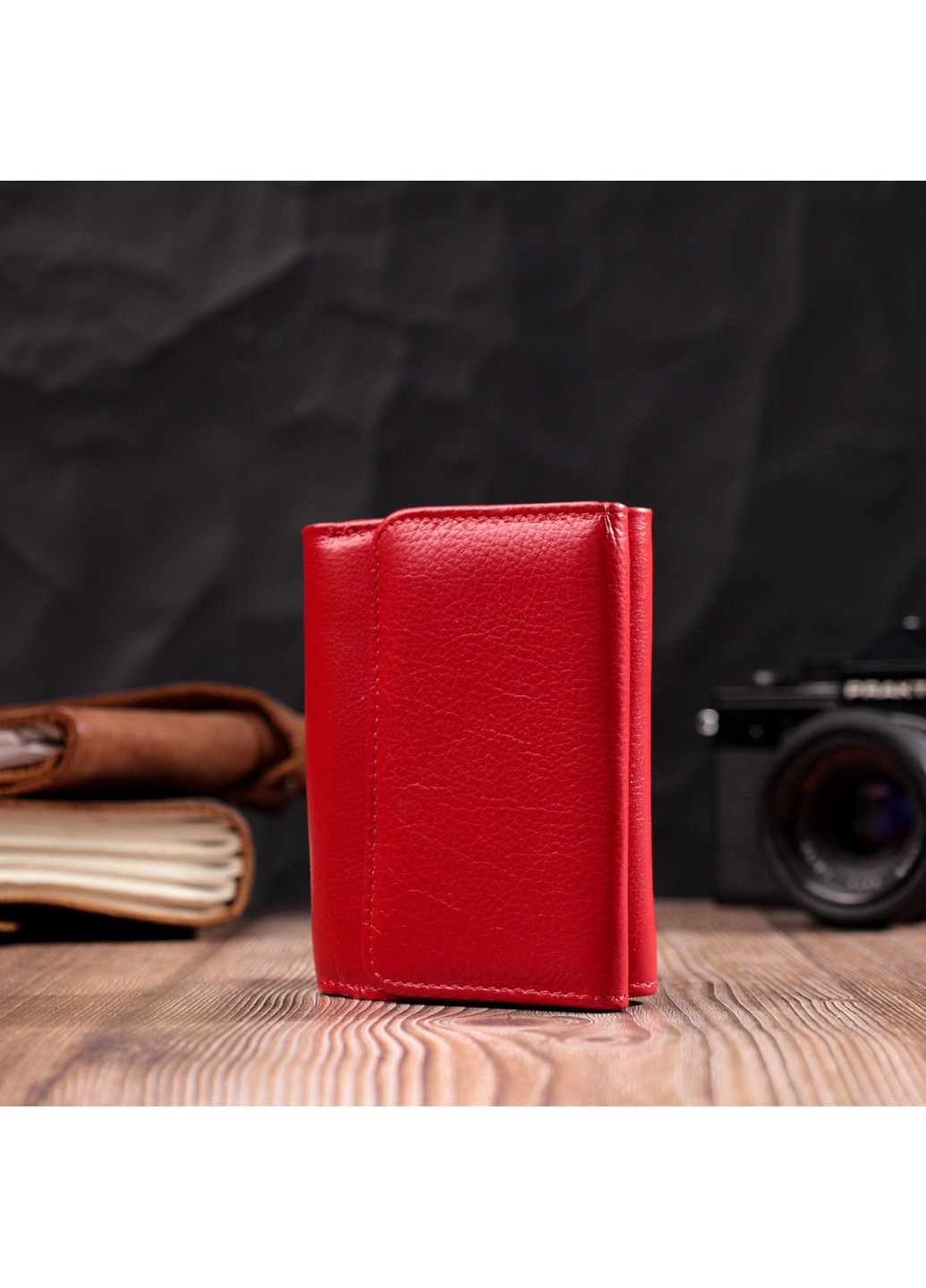 Горизонтальный кошелек для женщин из натуральной кожи 19478 Красный st leather (278001059)