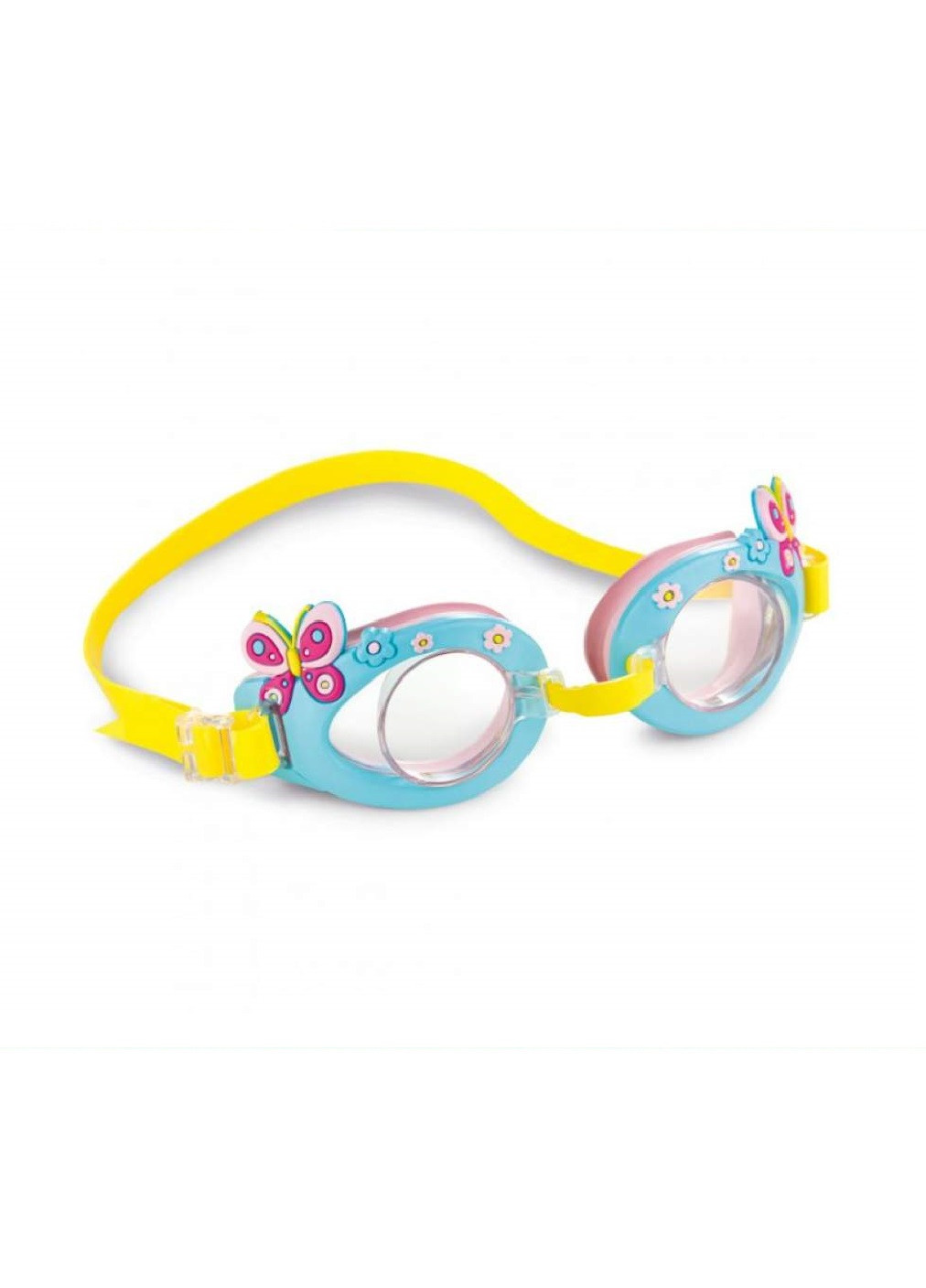 Очки для плавания детские для детей от 3 до 8 лет размер S с защитой от ультрафиолета (474523-Prob) Бабочка Unbranded (258659369)