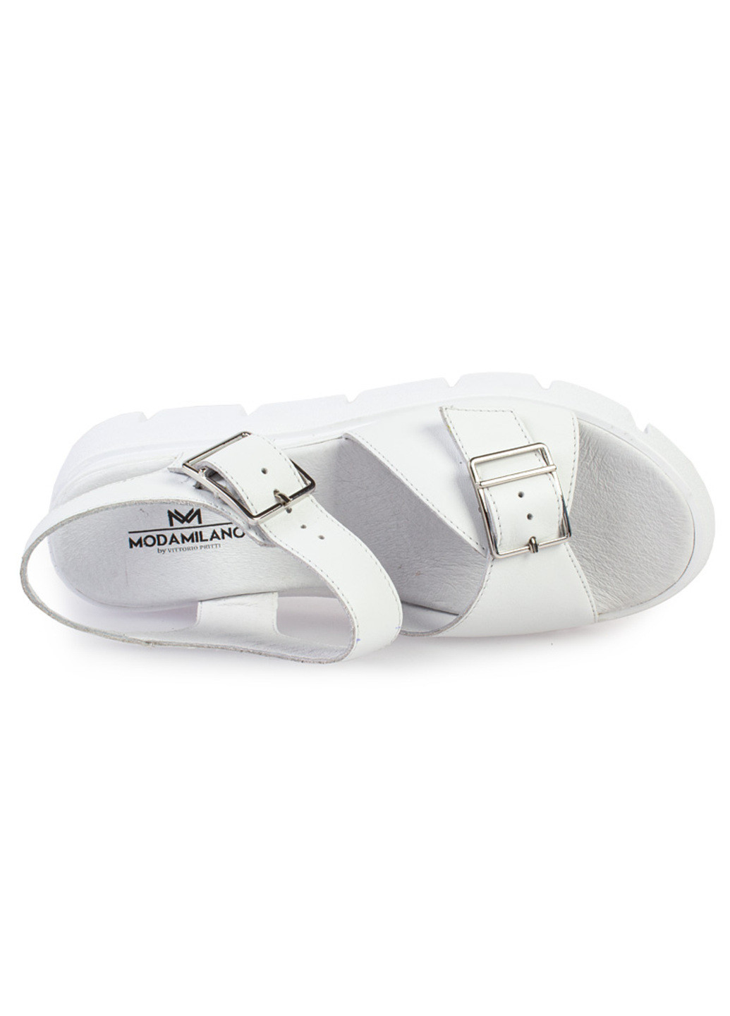 Белые босоножки женские бренда 8301422_(1) ModaMilano на кнопках