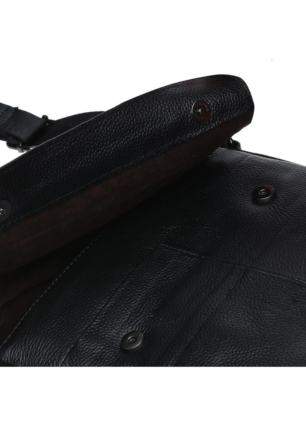 Чоловічі шкіряні сумки на плече K18168-black Borsa Leather (271665084)