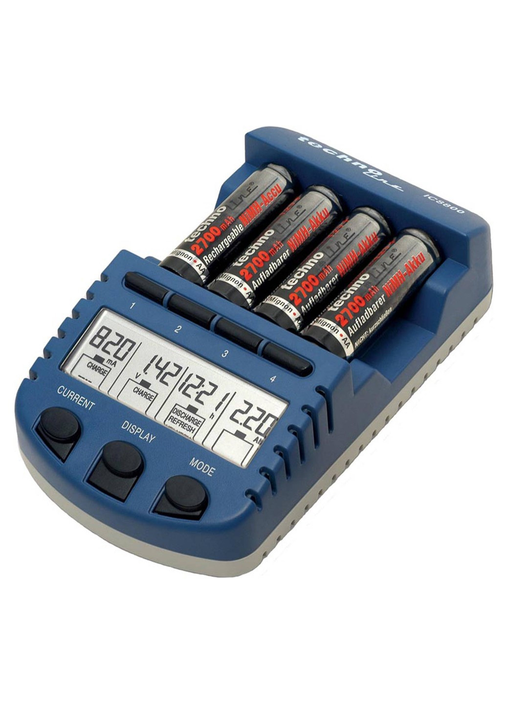 Зарядний пристрій BC1000 SET + акумулятори (BC1000) Technoline (257495191)