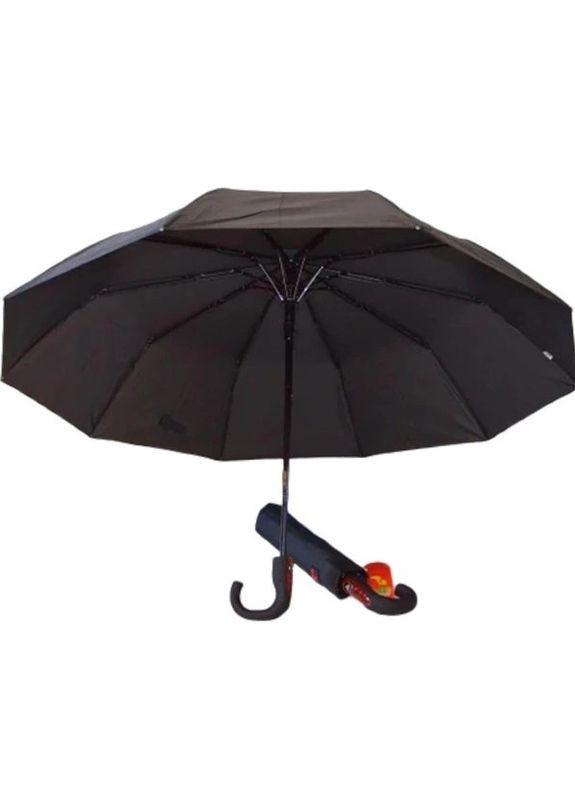 Зонт мужской семейный M18305 полуавтомат, 10 спиц, ручка крюк, Черный Bellissimo (275778052)