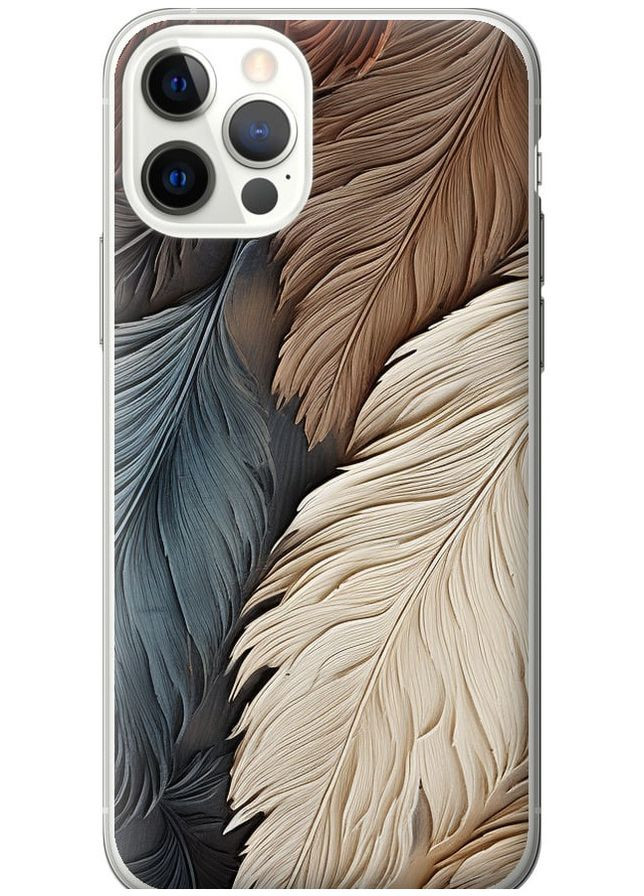 Силіконовий чохол 'Листя в стилі бохо' для Endorphone Apple iPhone 12 (265392689)