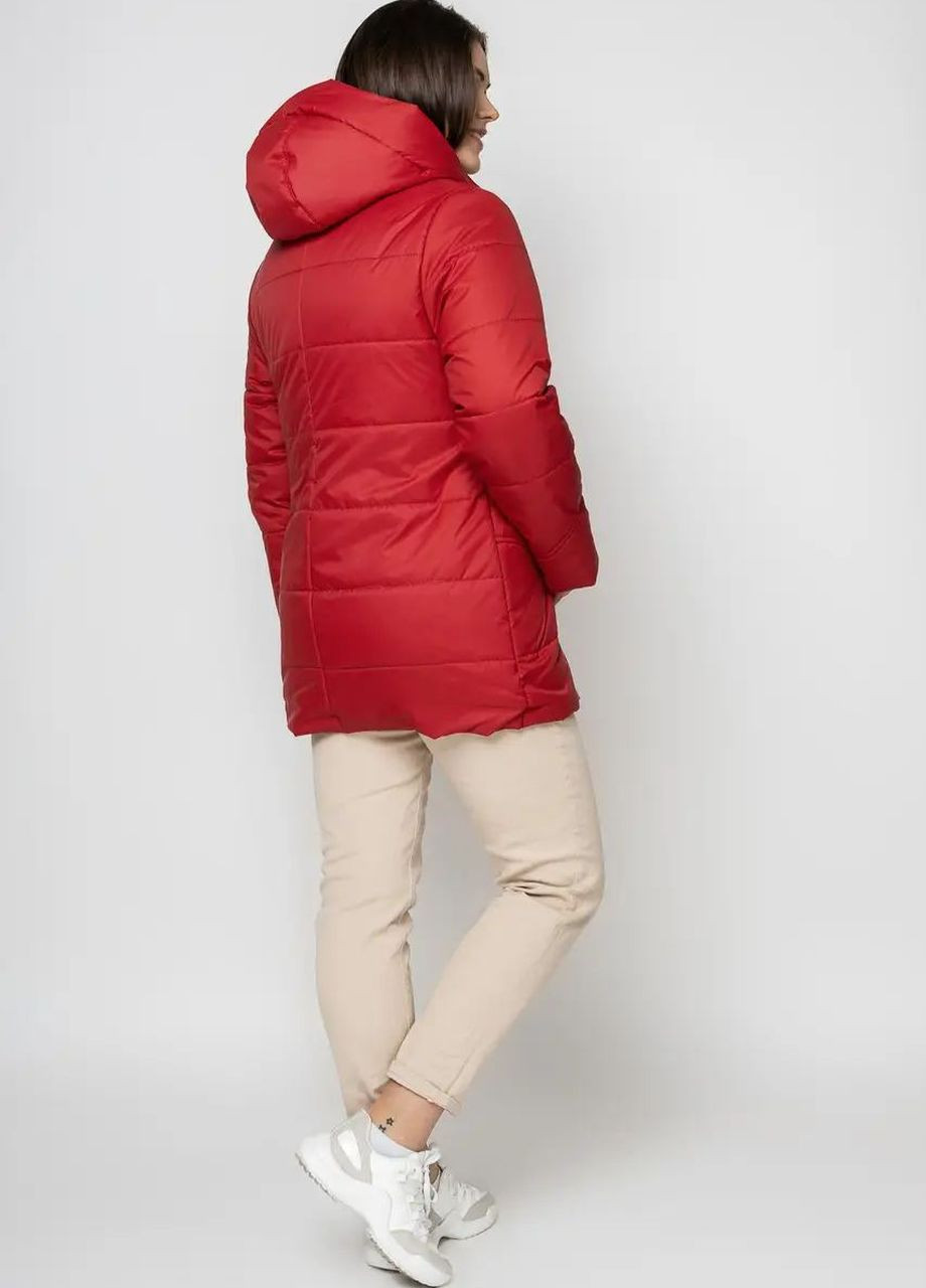 Красная демисезонная женская демисезонная куртка большого размера SK