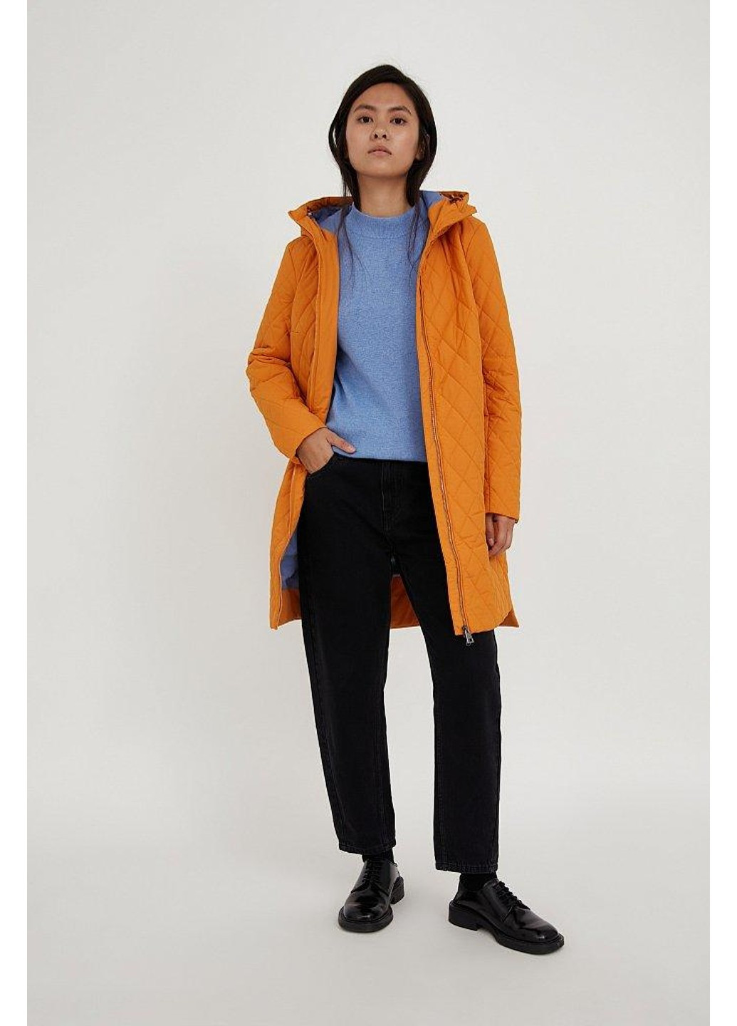 Оранжевая демисезонная пальто a20-12056-619 Finn Flare