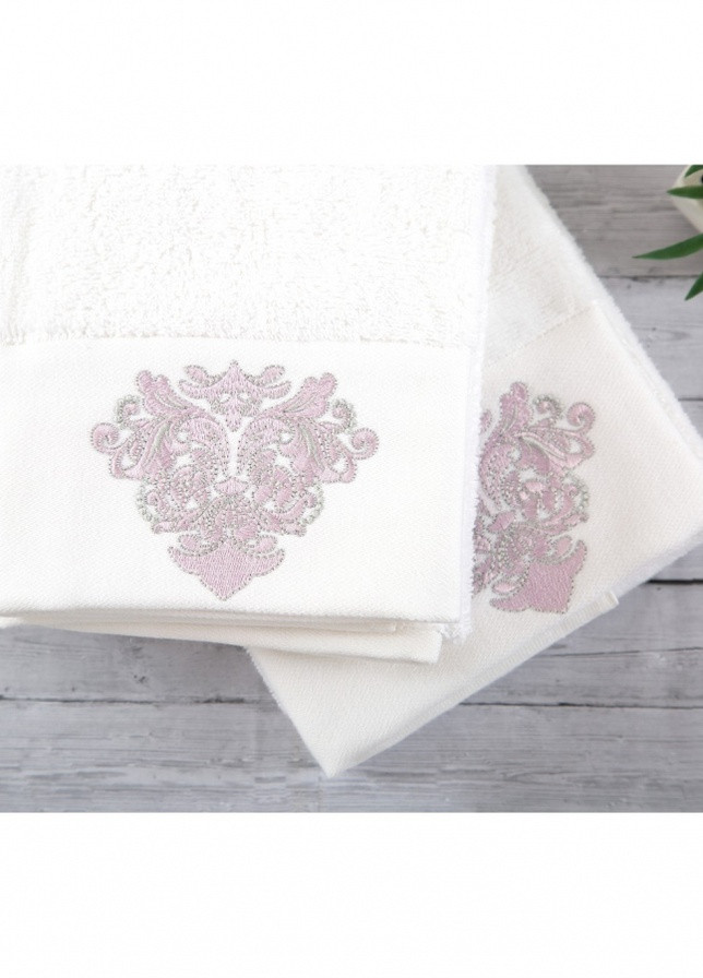 Irya набор полотенец - adore white белый 50*90 (2 шт) орнамент белый производство - Турция