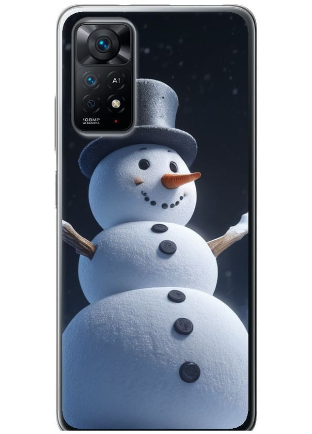 Силиконовый чехол 'Снеговик' для Endorphone Xiaomi Redmi Note 11 (275651498)