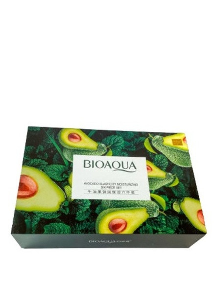 Подарунковий набір косметики з екстрактом авокадо Avocado Elasticity Moisturizing, 6 одиниць Bioaqua (258482471)