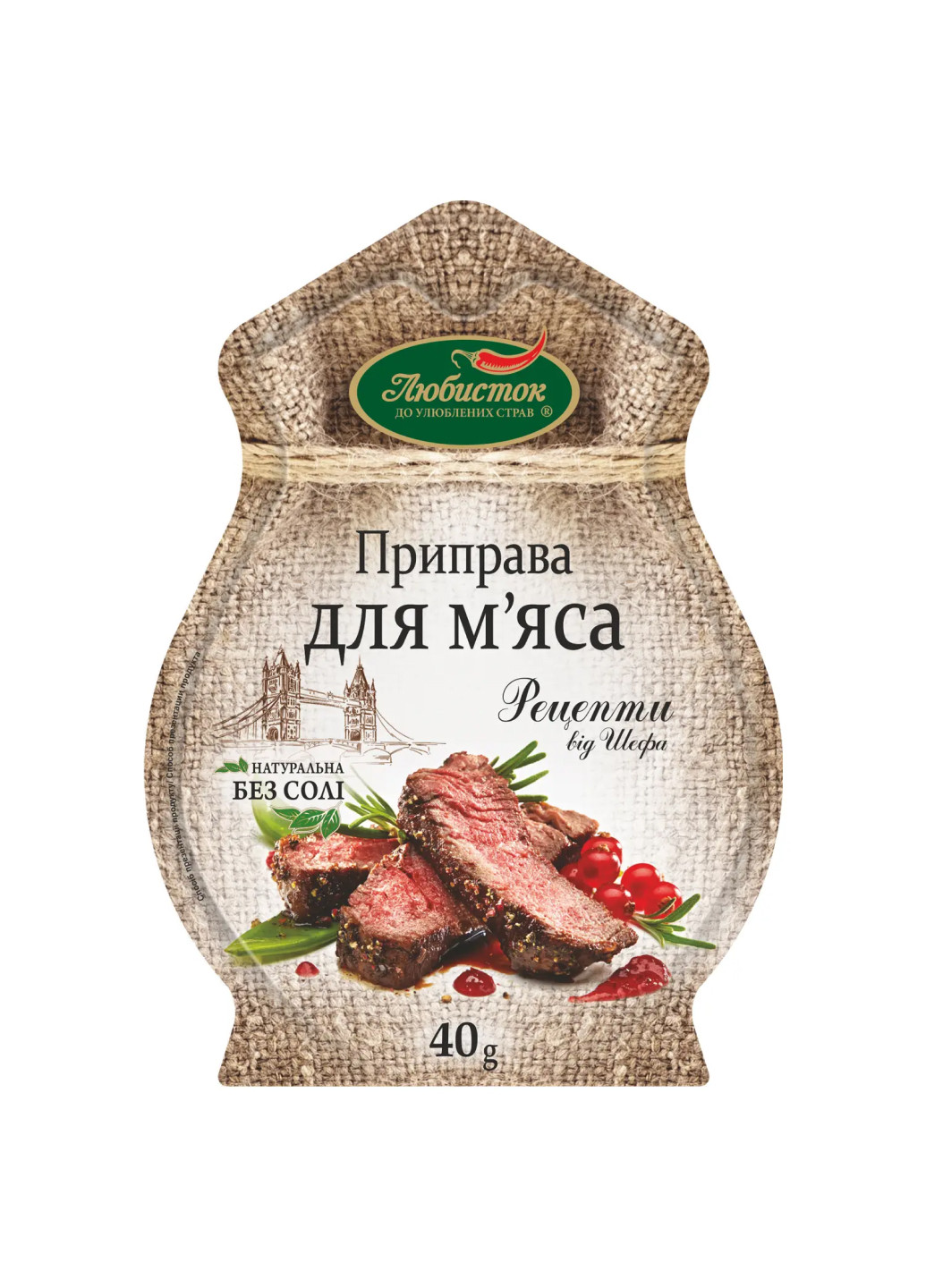 Приправа к мясу "Рецепты от шефа" 40 г Любисток (269366281)