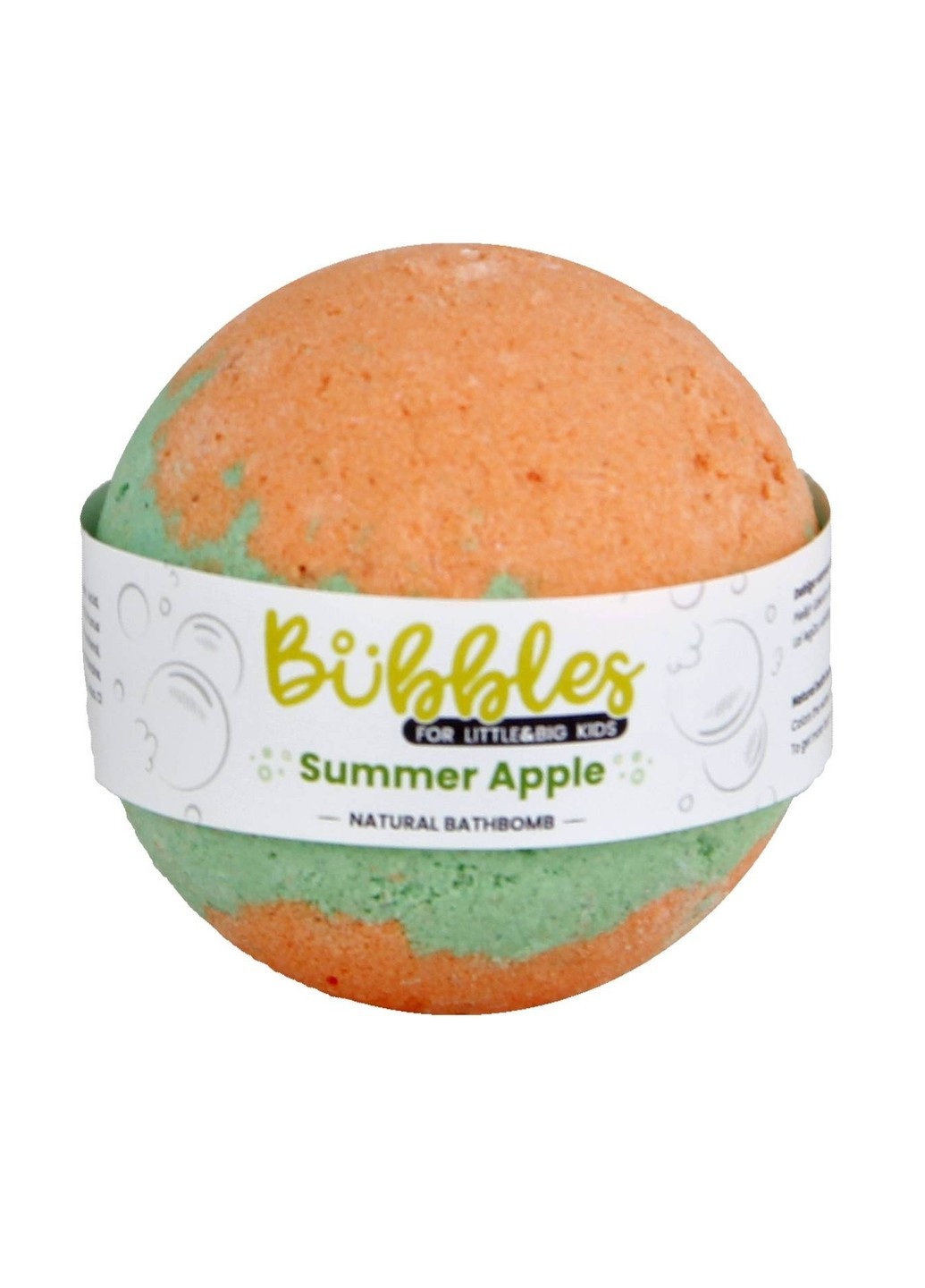 Дитяча бомбочка для ванни Літнє яблуко 115 г Bubbles (257260192)