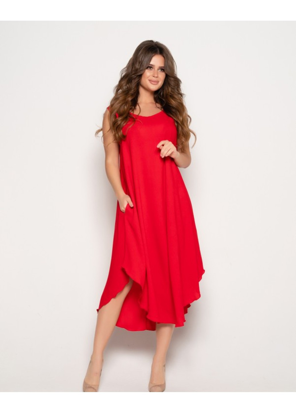 Червона повсякденний сукня 10800 червоний ISSA PLUS
