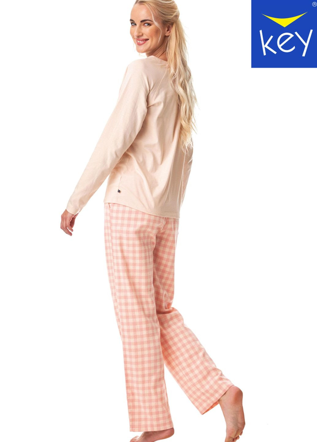 Розовая пижама женская mix принт lns 447 b23 Key
