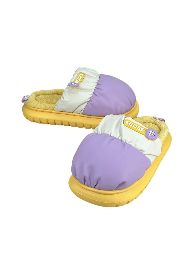 Фиолетовые женские комнатные тапочки style фиолетово-желтые 14605-2 Sanlin