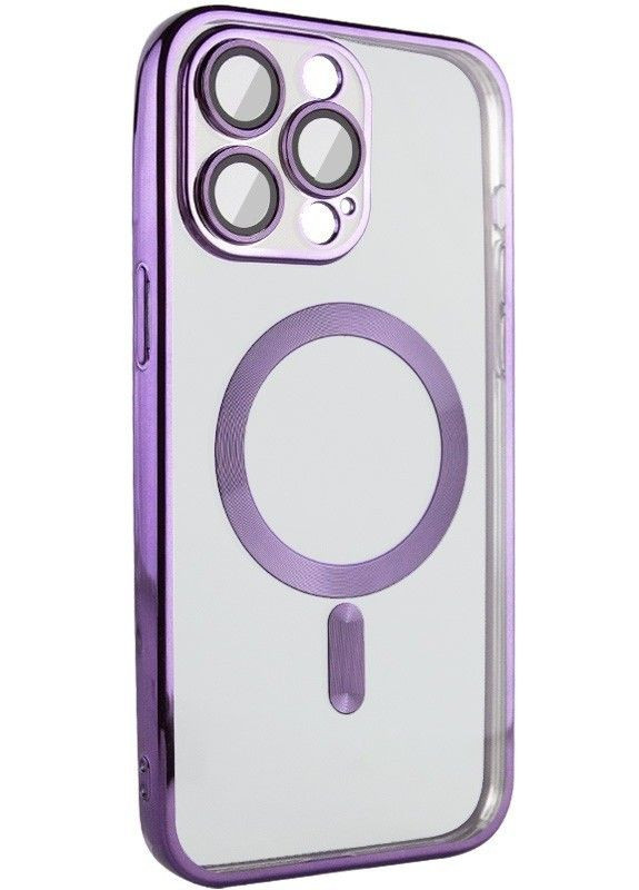 Хромовый чехол TPU Chrome Magnetic с защитой камеры для Apple iPhone 14 Pro Max (6.7") с MagSafe Purple No Brand (278643208)