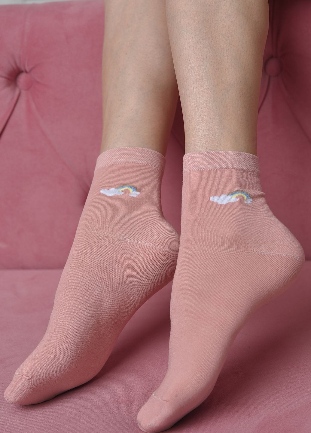 Шкарпетки жіночі стрейч темно-рожевого кольору розмір 36-41 Let's Shop (268371091)