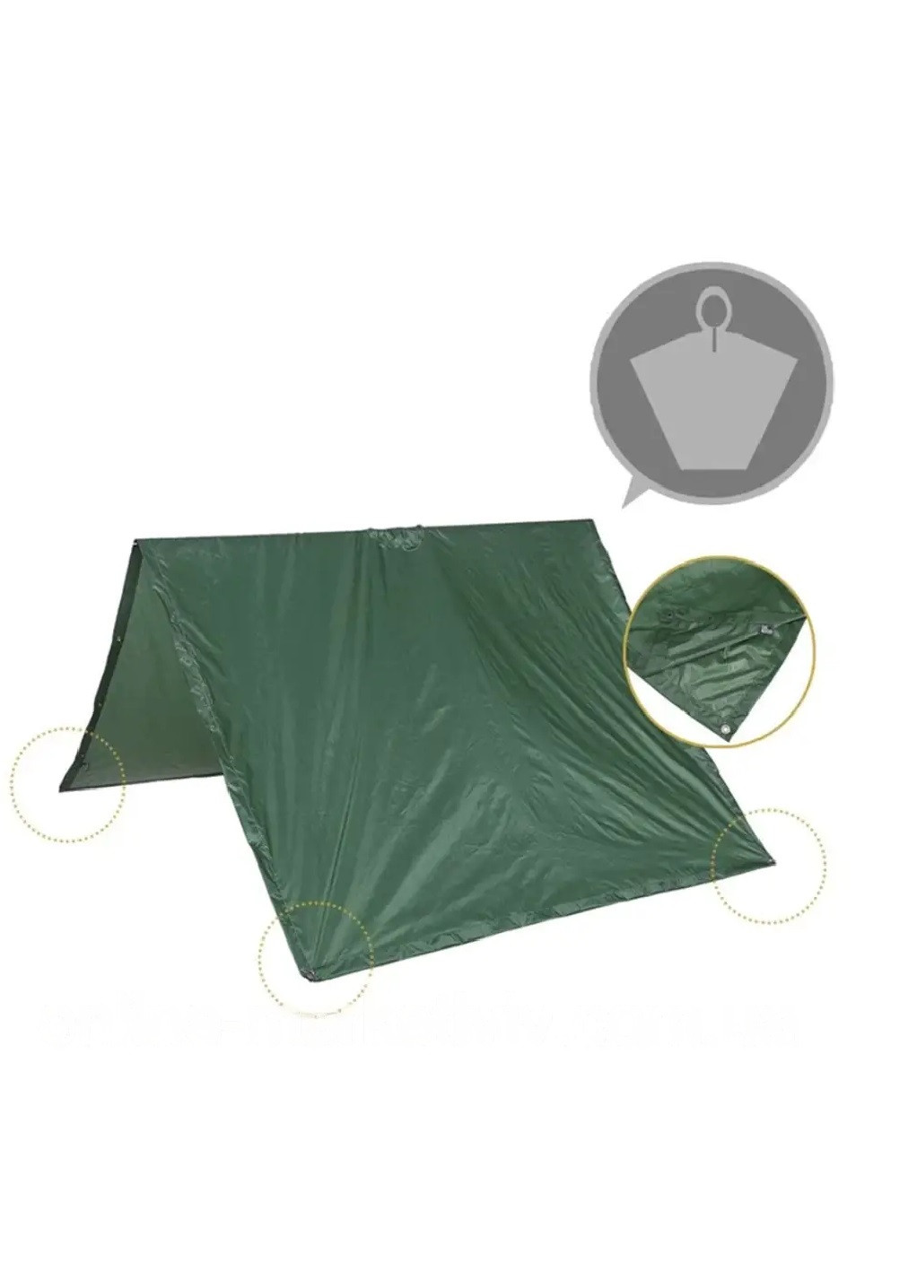 Тактический военный армейский дождевик накидка плащ палатка пончо универсальный размер (474222-Prob) Хаки Unbranded (257818530)