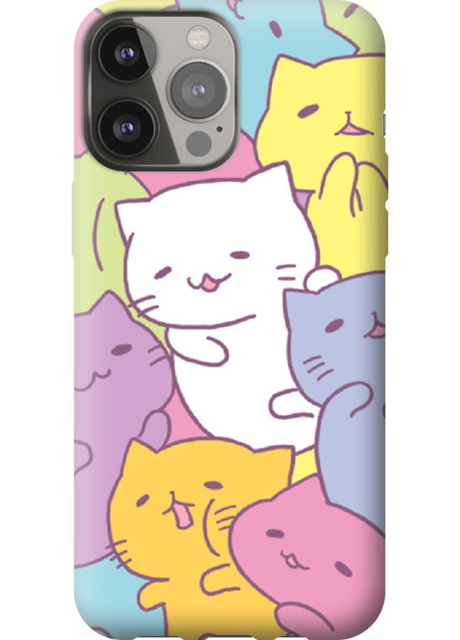 Силіконовий протиударний с посиленими кутами чохол 'Кошенята ' для Endorphone Apple iPhone 13 Pro Max (258483759)