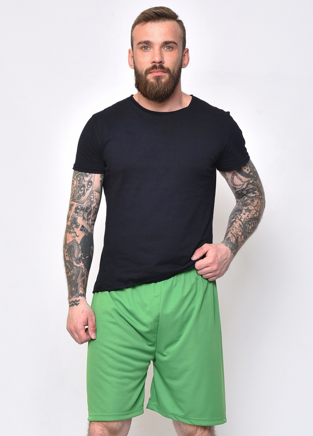 Шорти чоловічі зеленого кольору розмір 46 Let's Shop (258047096)