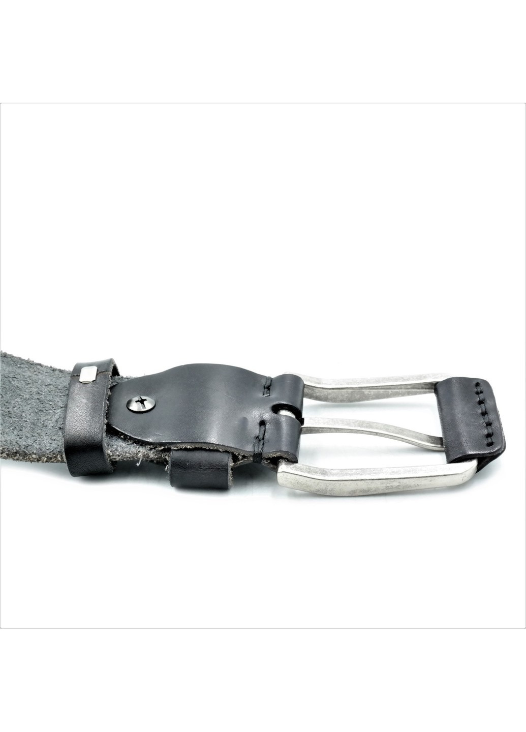 Ремень мужской кожаный Weatro Черный 115,120 см lmn-mk38ua-021 Le-Mon (272596198)
