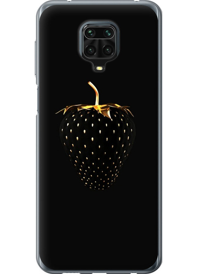 Силиконовый чехол 'Черная клубника' для Endorphone Xiaomi Redmi Note 9S (257904289)
