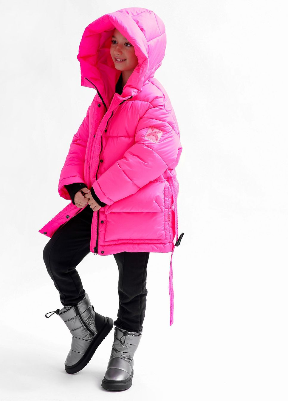 Розовая зимняя пуховая куртка для девочек от 6 до 17 лет X-Woyz