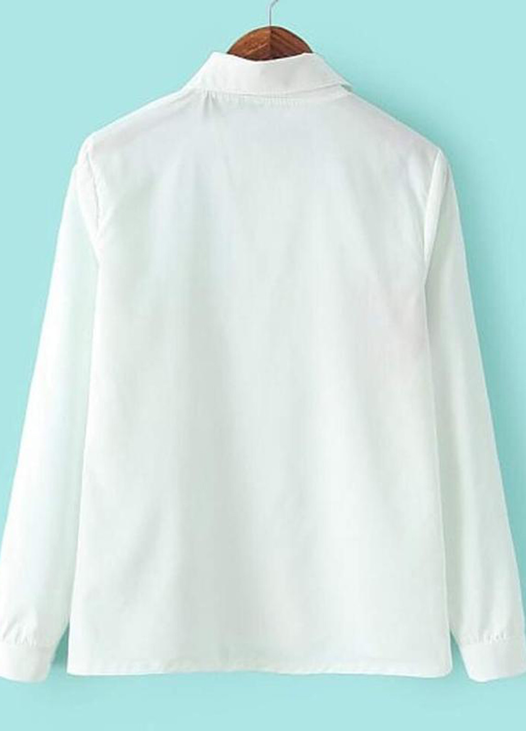 Біла жіноча блуза з вишивкою flowers FS