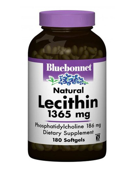Natural Lecithin 1365 mg 180 Caps Bluebonnet Nutrition (258498794)