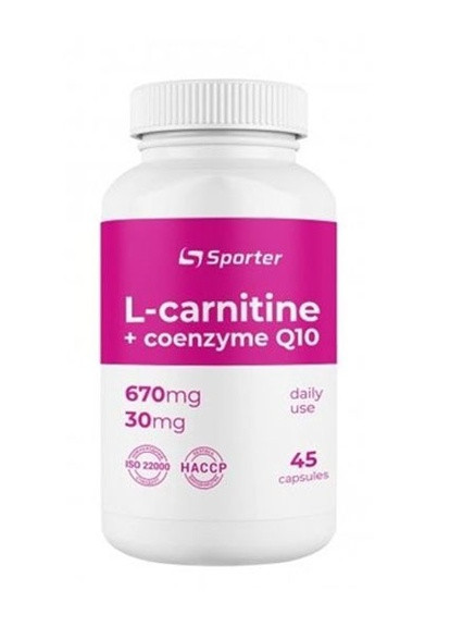 L-carnitine 670 mg + CoQ10 30 mg 45 Caps Sporter (256726049)