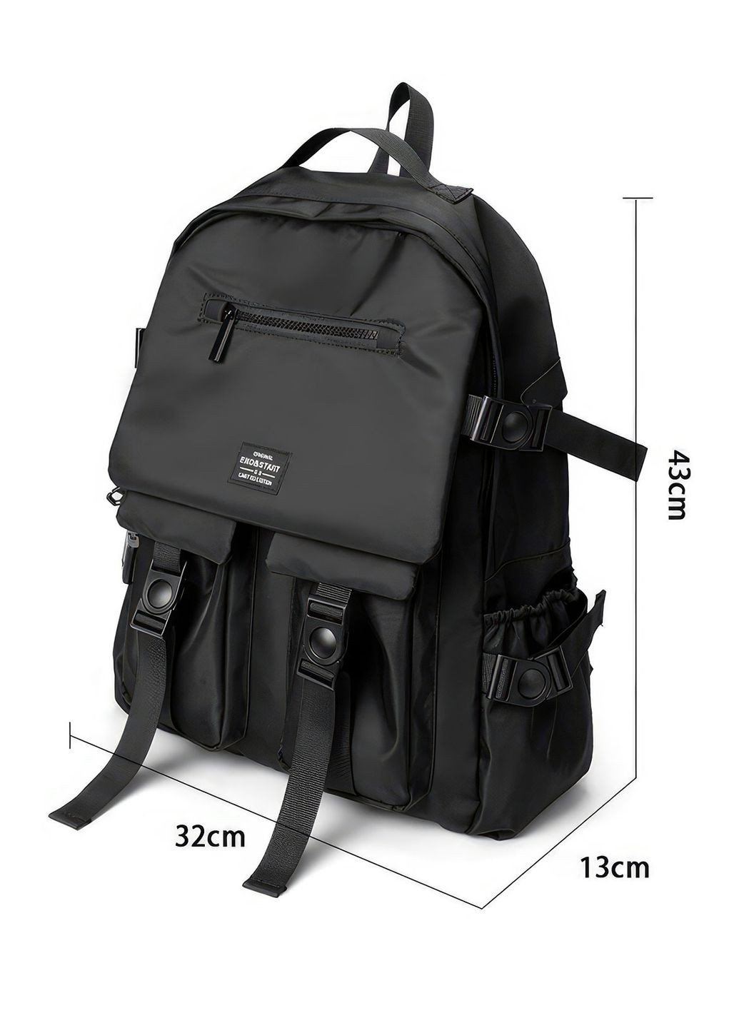 Стильний повсякденний рюкзак міський стиль / модний / молодіжний рюкзак для хлопців / тренд 2023 9108 Чорний 68593 OnePro (266824743)
