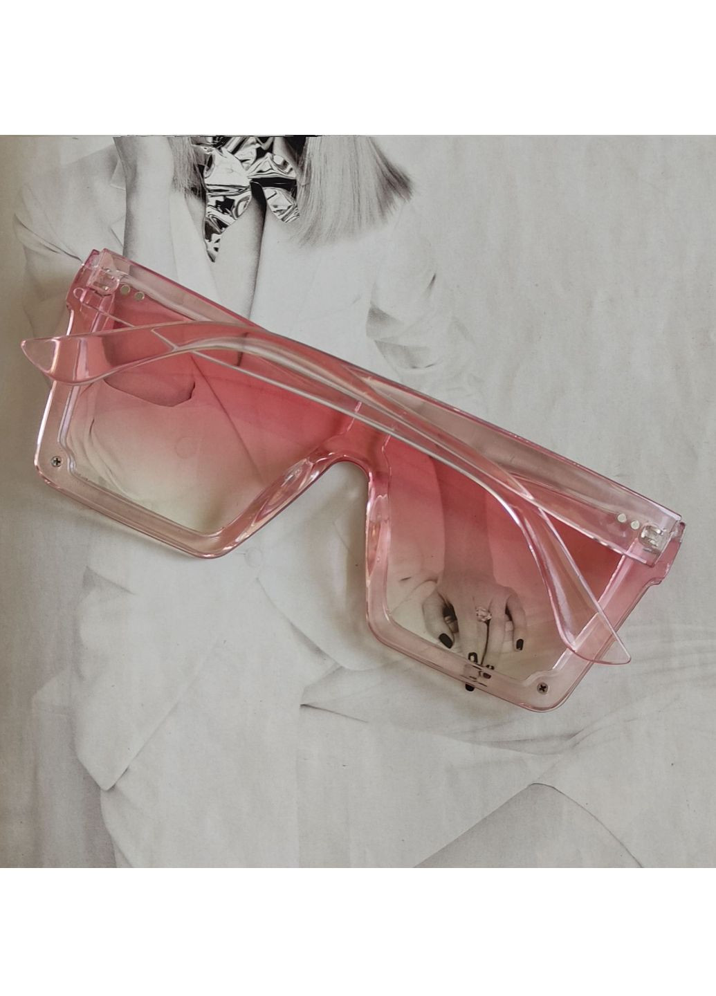 Солнцезащитные квадратные очки Розовый No Brand (258464452)