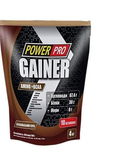 Gainer 4000 g /100 servings/ Бразильский орех Power Pro (256776837)