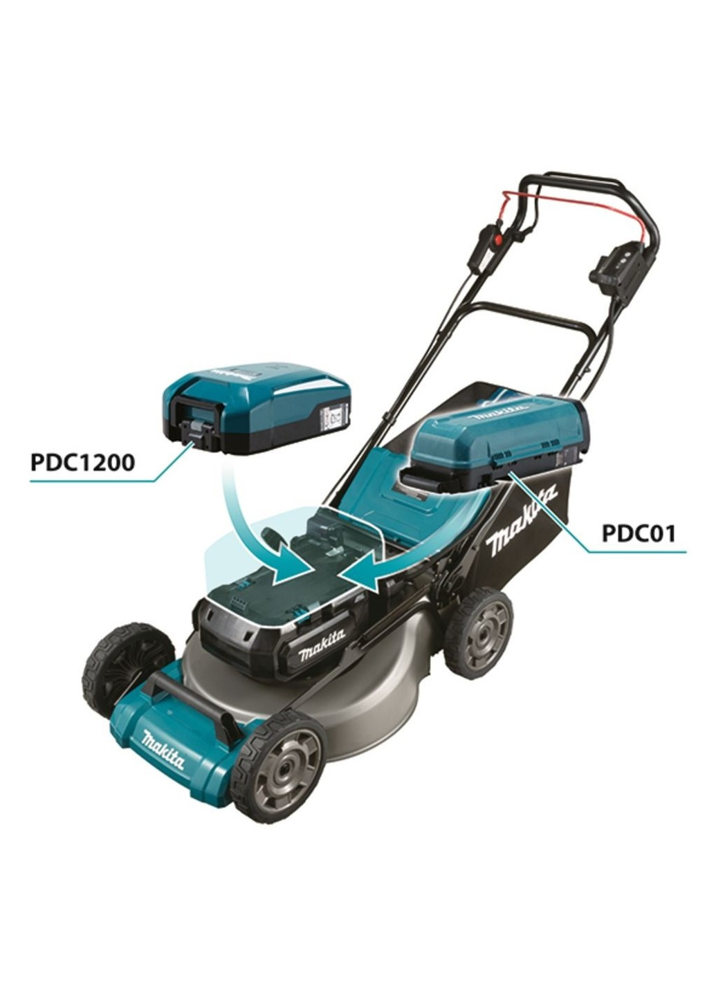 Газонокосарка акумуляторна самохідна LM001CZ (без акумулятора та зарядного пристрою) Makita (258661548)