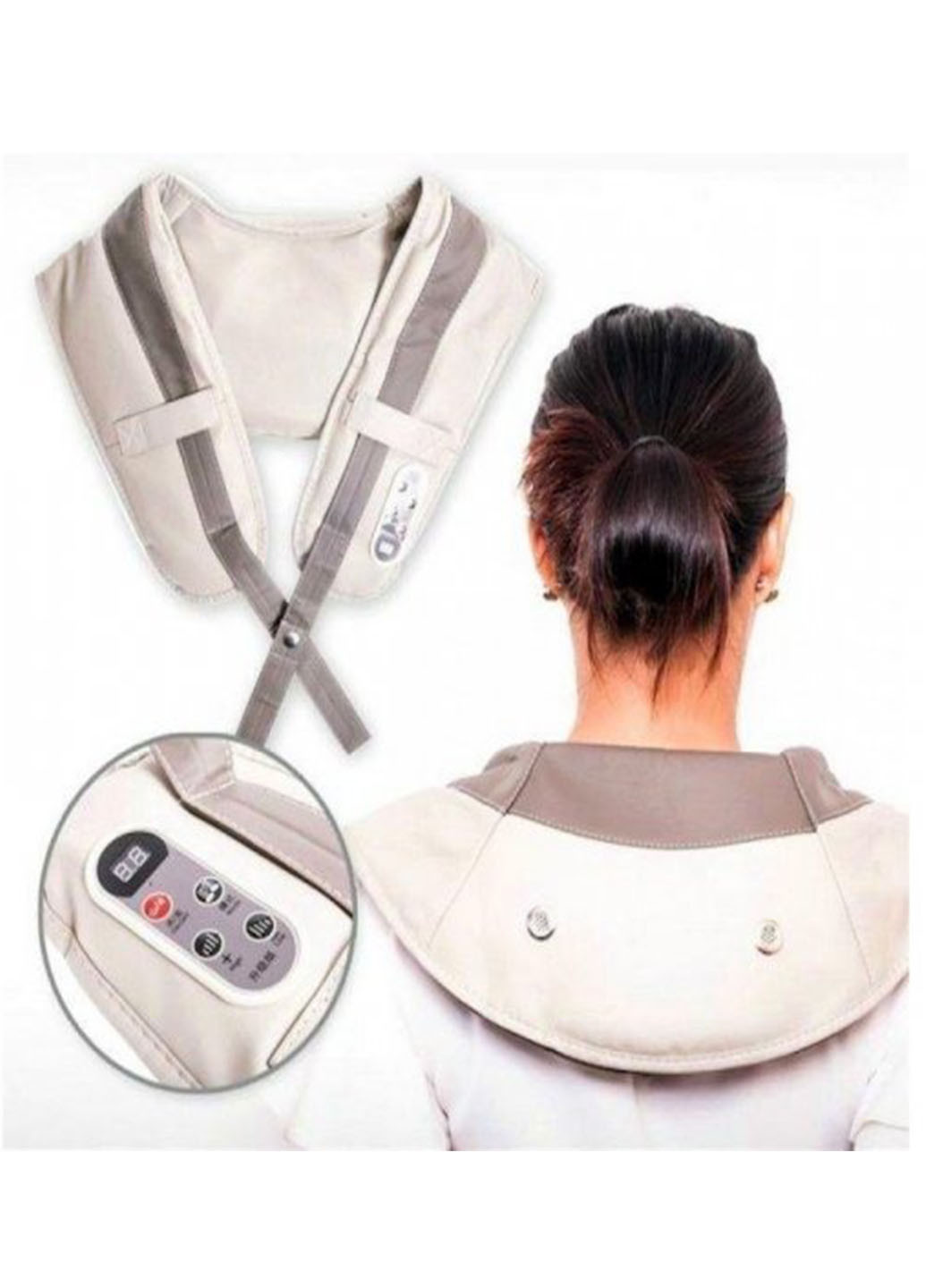 Вибромассажер ударный для тела Cervical Massage Shawls массажер для спины, шеи и поясницы Good Idea (270000297)