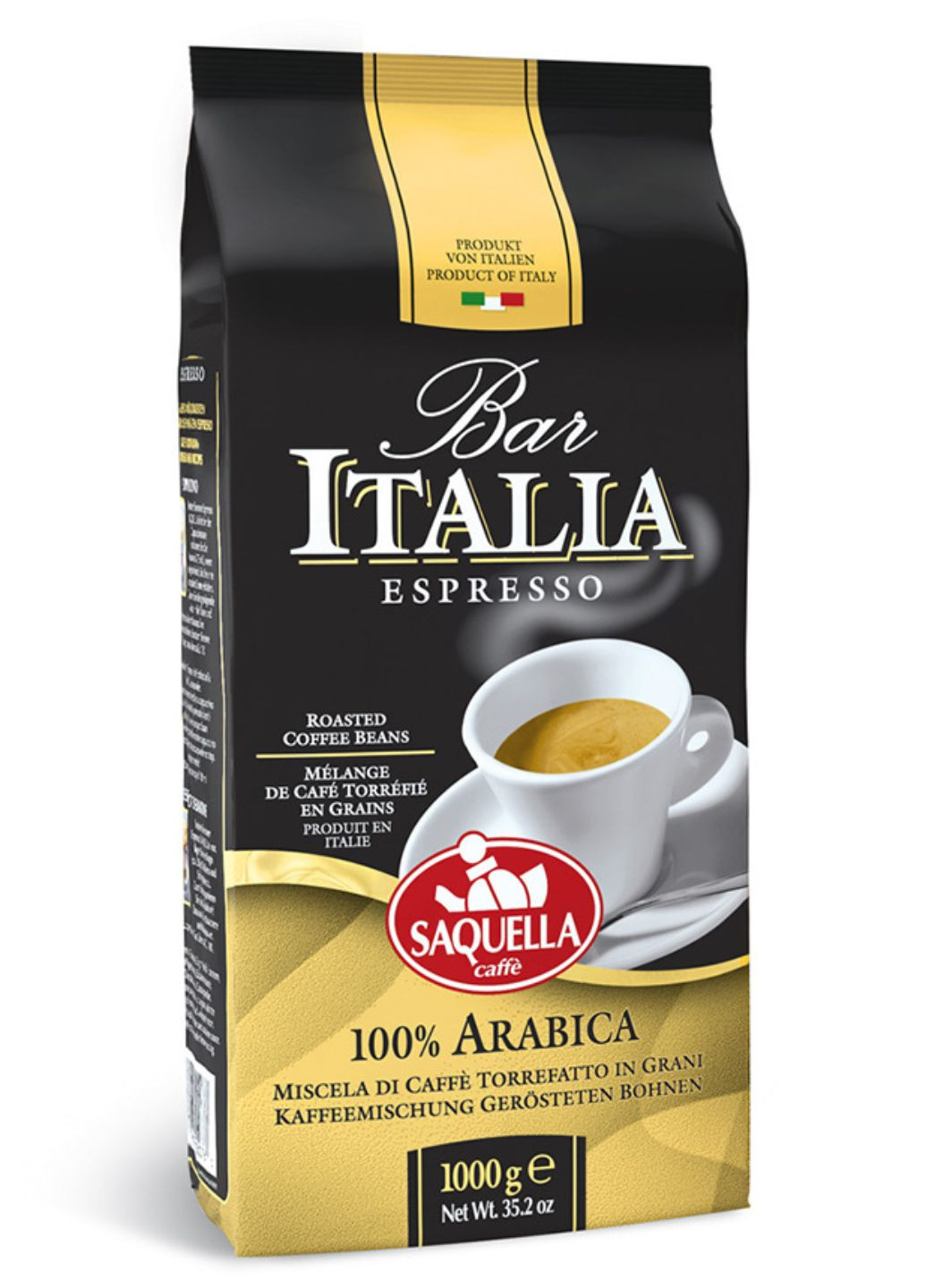 Кофе в зернах Espresso 1 кг SAQUELLA - (258673206)