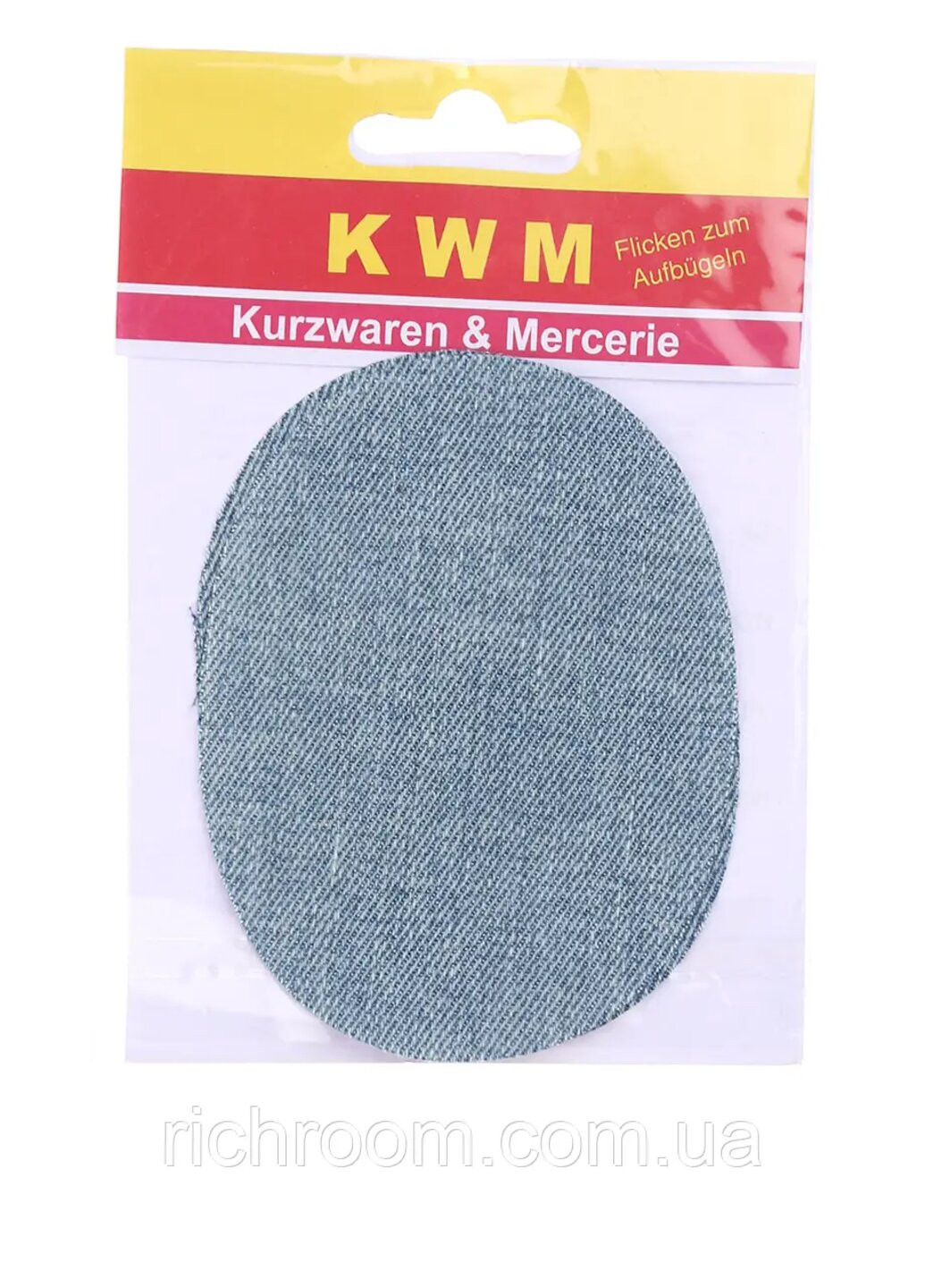 Термонаклейка на одежду 2 шт голубого цвета KWM (259829716)