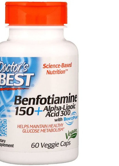 Benfotiamine 150 + Alpha-Lipoic Acid 300 60 Veg Caps Doctor's Best (256720357)