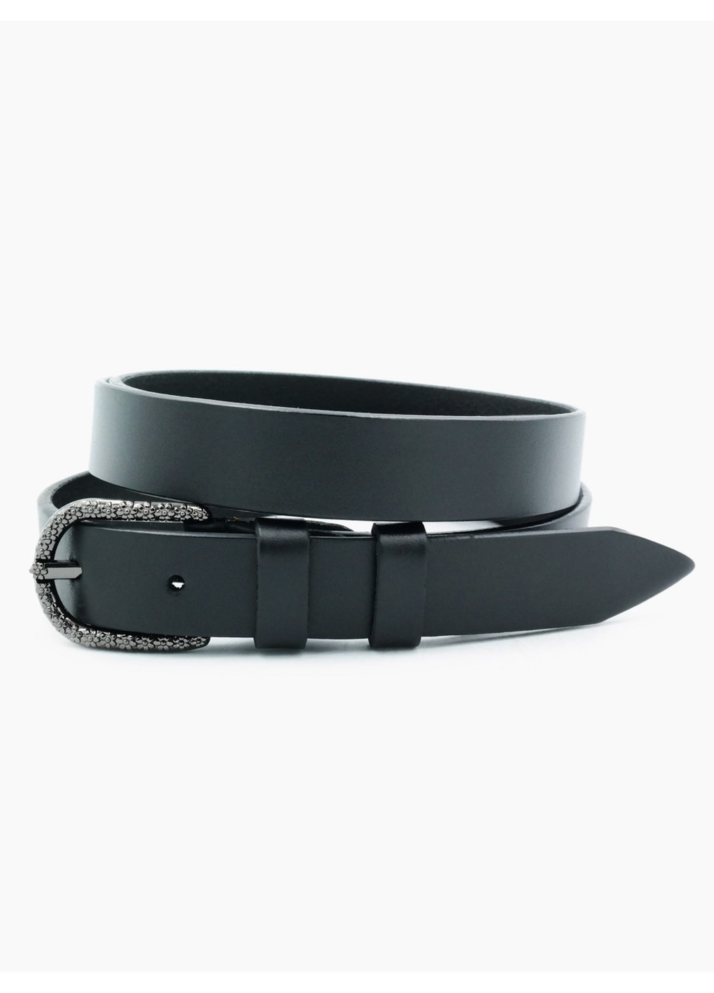 Жіночий шкіряний ремінь 2,3 х 105-125 см Чорний ua-23cmk-003 Weatro (267406331)