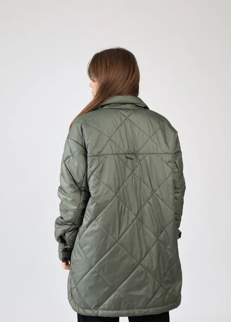 Оливкова (хакі) демісезонна осіння жіноча куртка SK