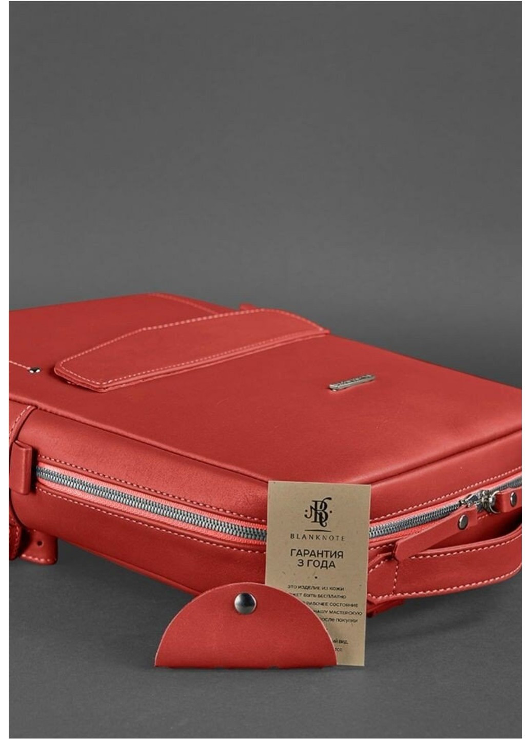 Женский кожаный рюкзак Cooper красный- BN-BAG-19-RED BlankNote (278050557)
