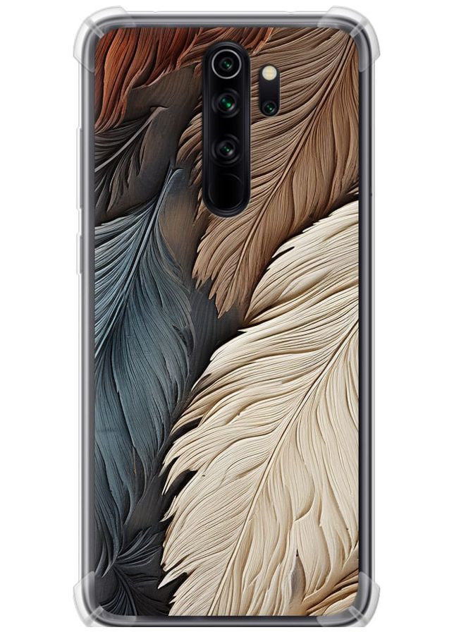 Силіконовий протиударний с посиленими кутами чохол 'Листя в стилі бохо' для Endorphone Xiaomi Redmi Note 8 Pro (265392520)