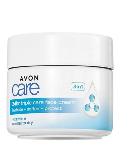 Крем для обличчя Care «Потрійний догляд» для нормальної шкіри Avon (258425978)