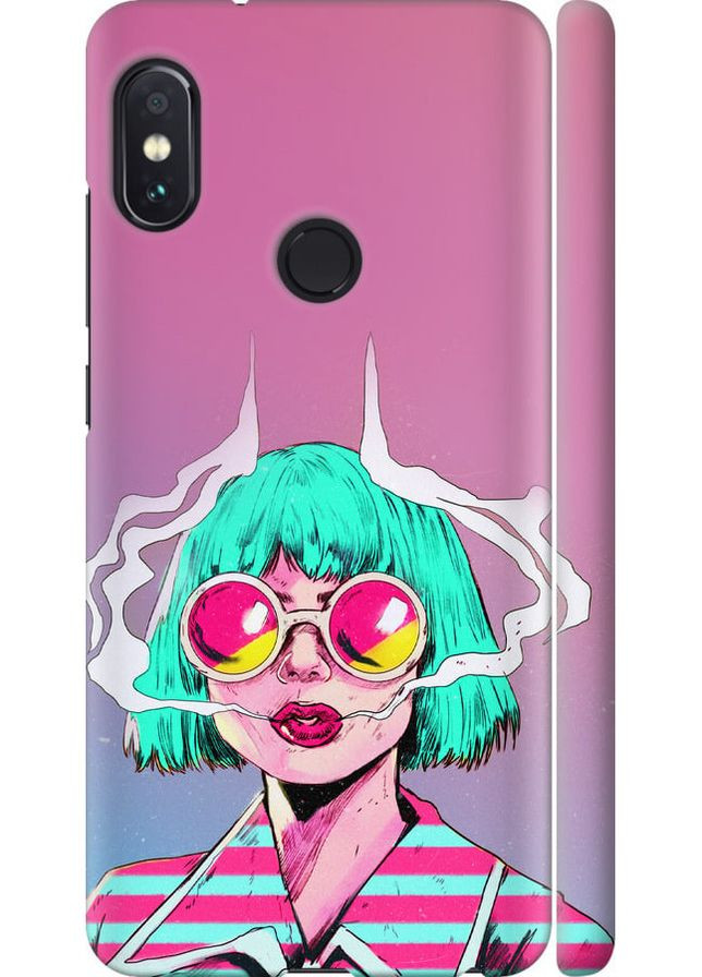 3D пластиковий матовий чохол 'Поп арт дівчина' для Endorphone Xiaomi Redmi Note 5 (276193793)