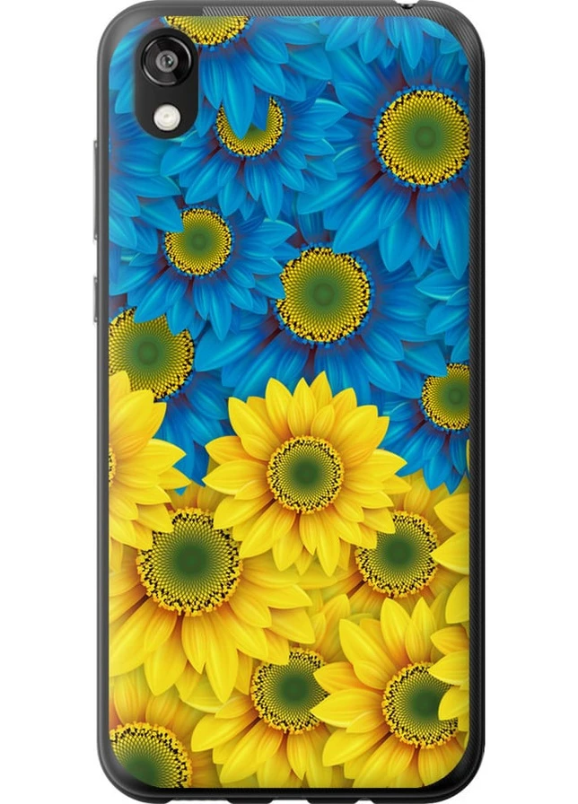 2D пластиковый чехол 'Жёлто-голубые цветы' для Endorphone Huawei Honor 8S (257831534)