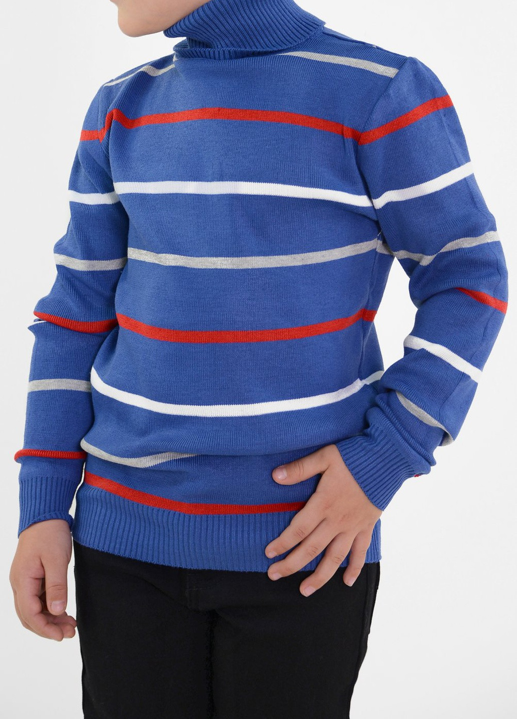 Синій светри светр в смужку на хлопчика (свитер полоска)14729-681 Lemanta