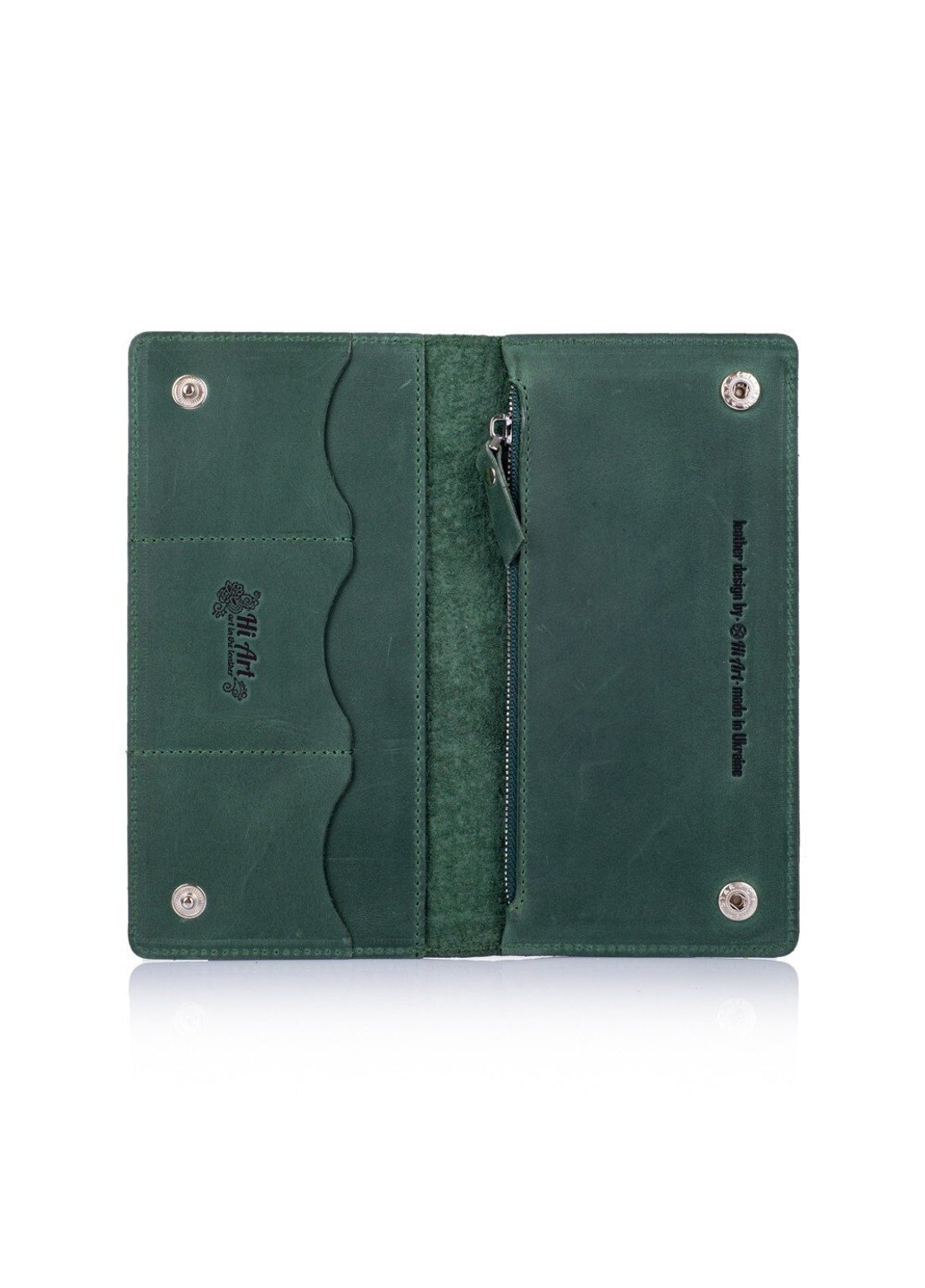 Кожаное портмоне WP-05 Shabby Alga Mehendi Classic Зелёный Hi Art (268371634)