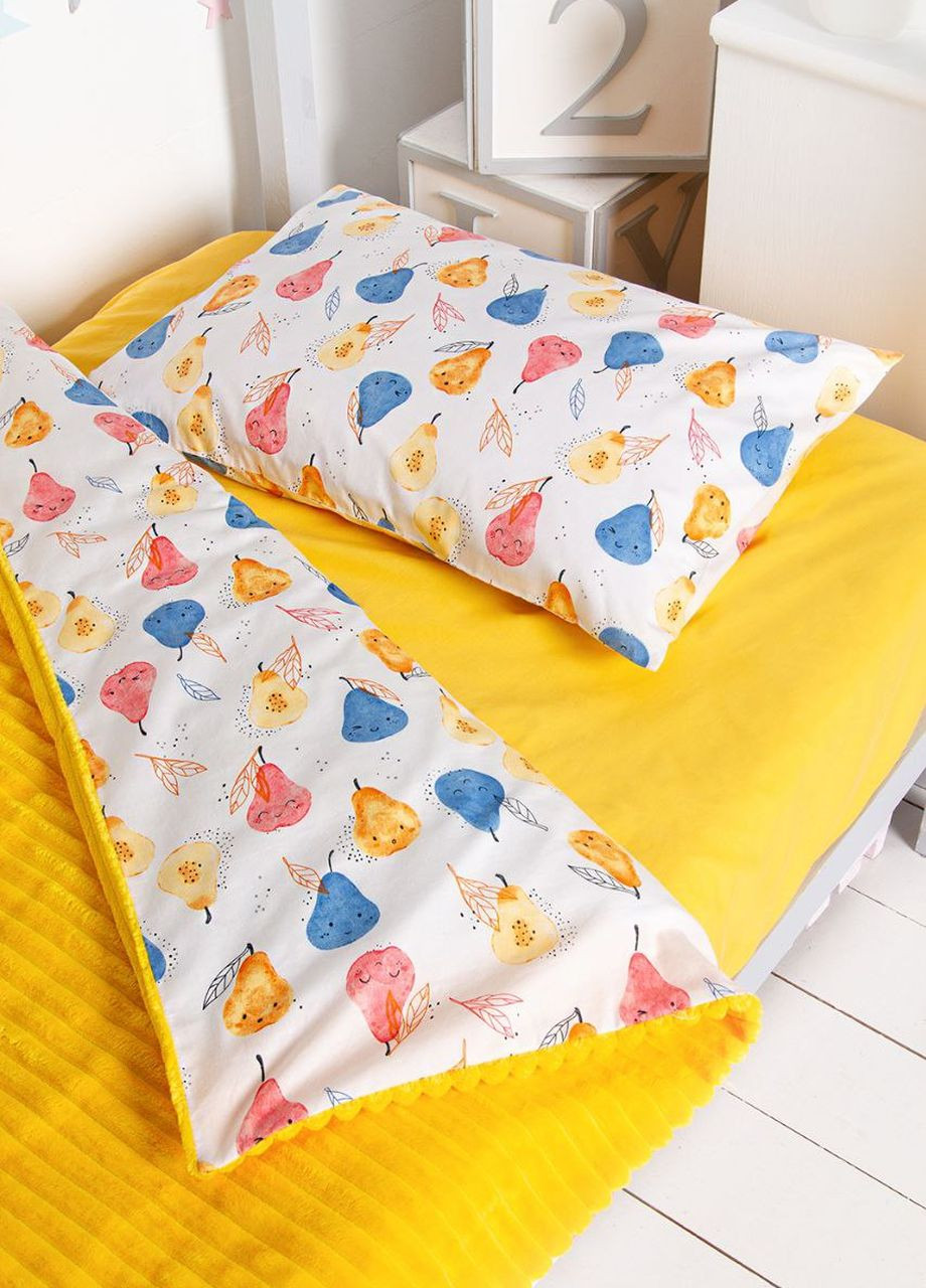 Детское постельное белье "Груши Синие, желтые, розовые" Плюш - Сатин Royal Dream (270006877)